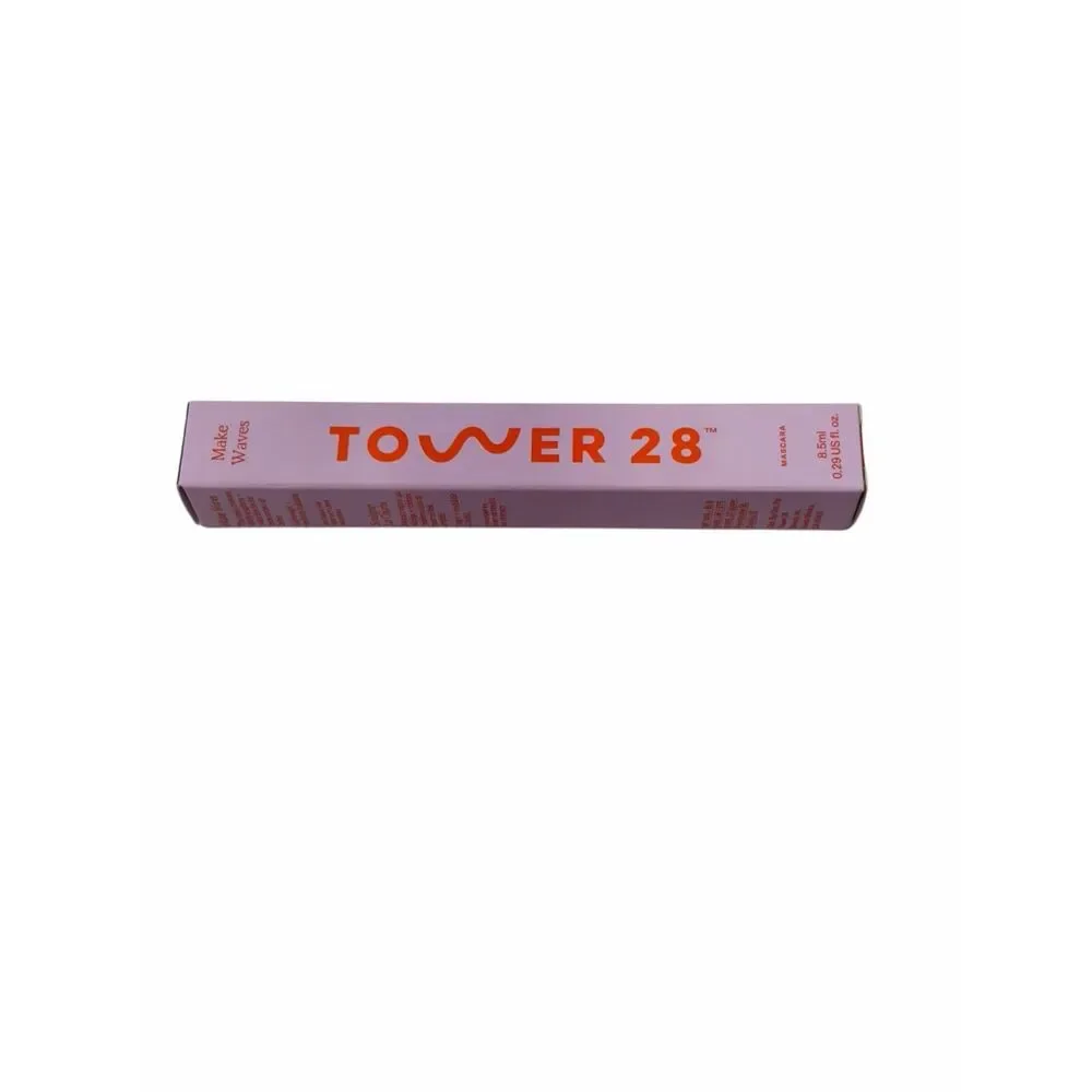 TOWER 28 MakeWaves Lengthening + Volumizing Mascara Jet Black 0.29 oz NIB